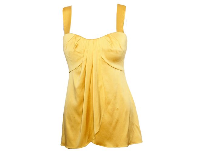 Autre Marque Jazmín Di Milo, Top de seda amarillo
