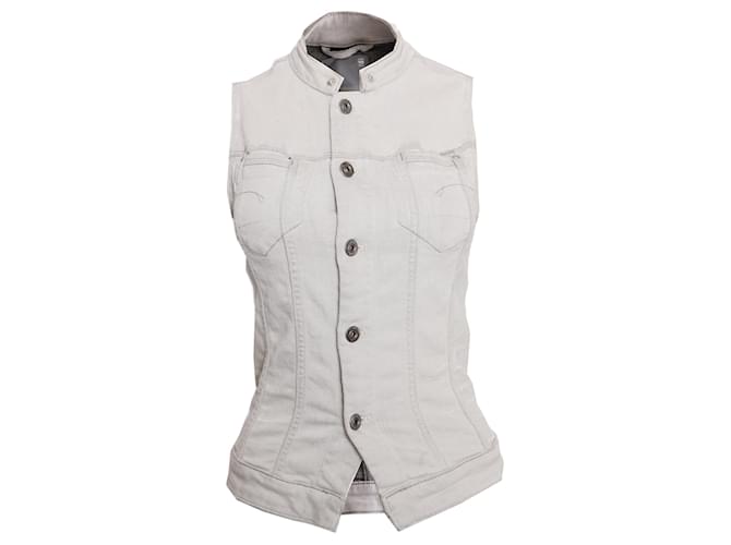 Autre Marque G-Star, Light blue/gray denim waistcoat in size S. Grey Cotton  ref.1002003