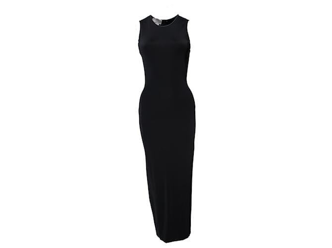Paco Rabanne (Vintage), Black Long Evening Dress (stretch) in size FR4O/M. Viscose  ref.1002008