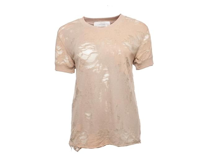 Jeans Iro, T-Shirt avec imprimé army semi-transparent Coton Marron  ref.1002024