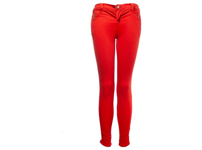 Autre Marque Marca J para entremezclar, Jeans elásticos rojos Roja