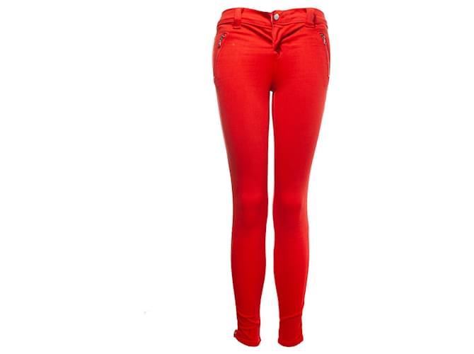 Autre Marque Marca J para Intermix, Jeans stretch vermelho Algodão  ref.1002035