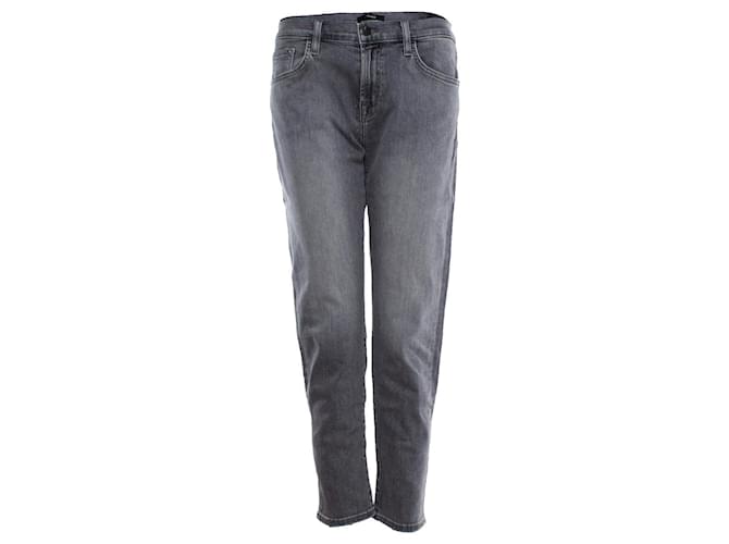 J Brand, Gray stretch jeans Grey Cotton  ref.1002042