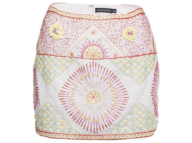Antik batik, Gonna con perline multicolori Multicolore