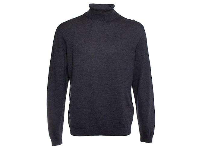 Hugo Boss, Gray turtleneck sweater Grey Wool  ref.1002057