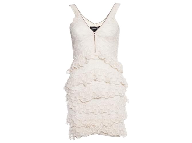 Isabel Marant, ruffle dress in lace White Cotton  ref.1002070