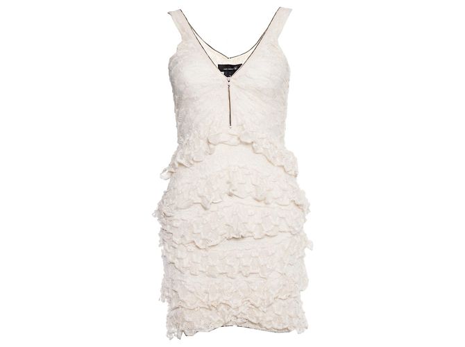Isabel Marant, Rüschenkleid aus Spitze Weiß