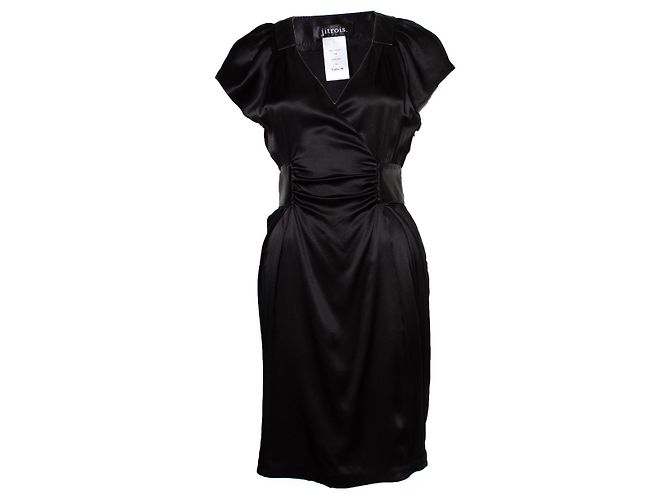 JITROIS, Seidenkleid in Schwarz