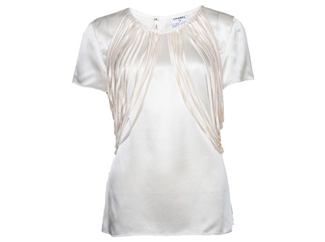 Chanel, camicetta da passerella bianco sporco