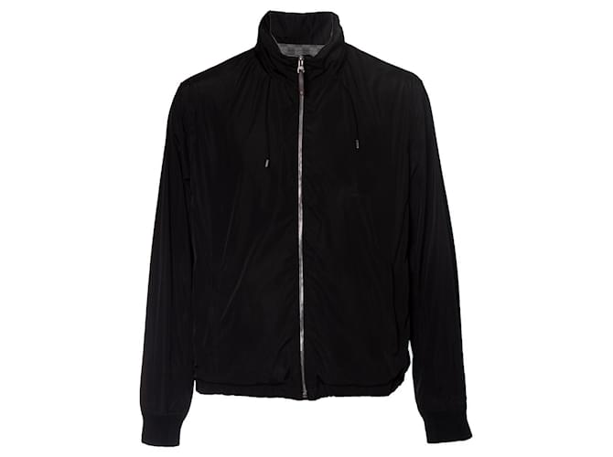 Louis Vuitton, Black windbreaker jacket Polyester ref.1002152