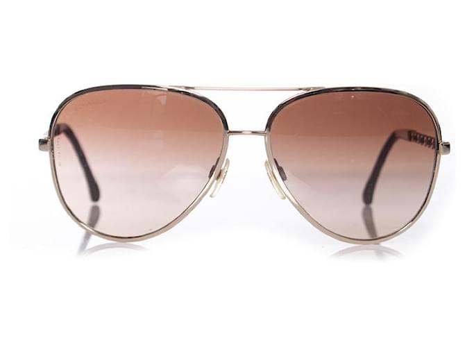 Chanel, lunettes de soleil aviateur Marron  ref.1002168