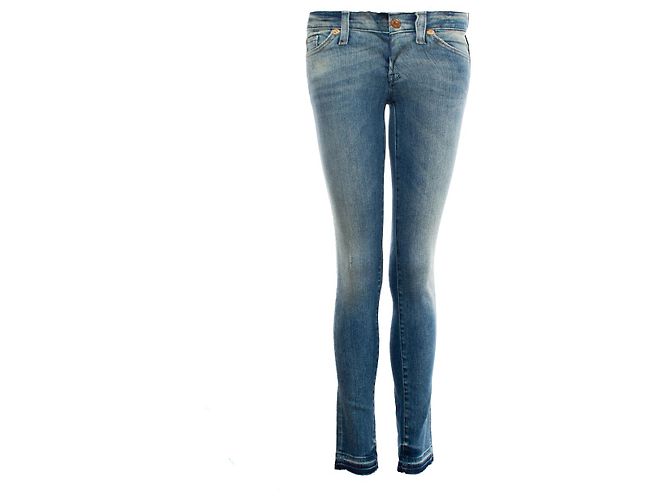 7 For All Mankind 7 Para toda la humanidad, jeans lavados azules