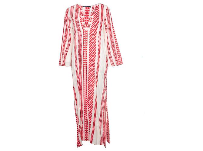 Autre Marque devoción, Caftán con estampado étnico Roja