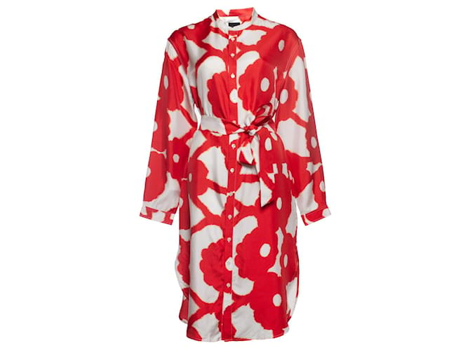 Autre Marque Bananatime, blouse dress in red Silk  ref.1002228