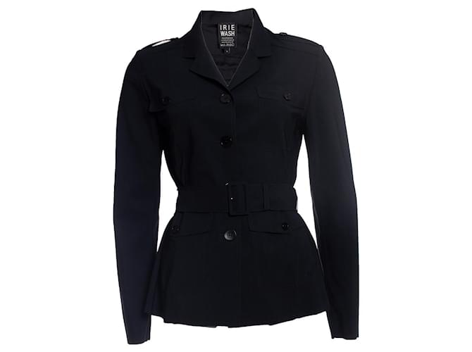 Autre Marque IRIE LAVAGE, trench-coat blazer noir  ref.1002229