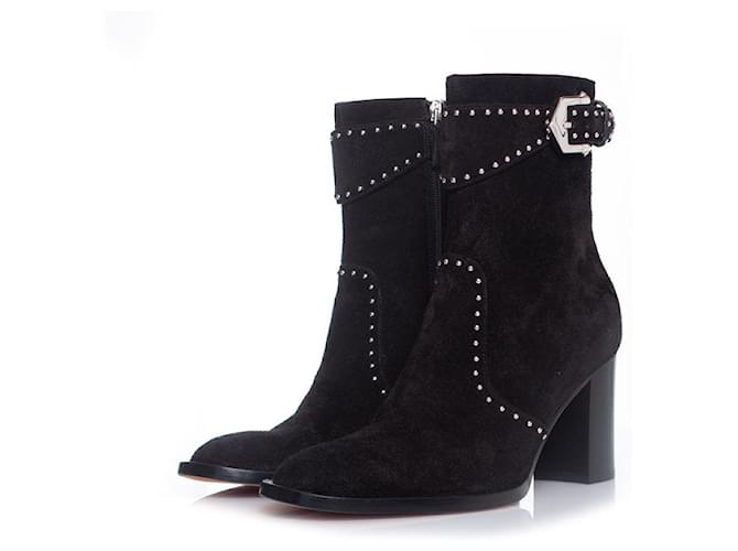 GIVENCHY, Black suede ankle boots  ref.1002281