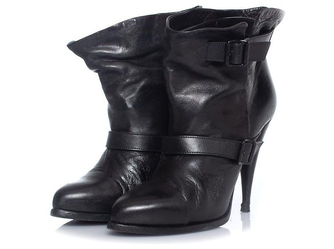GIVENCHY, Black calf leather ankle boots