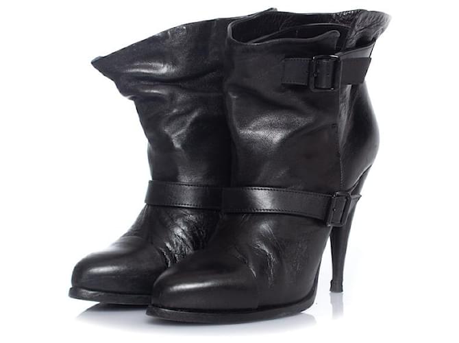 GIVENCHY, Schwarze Stiefeletten aus Kalbsleder  ref.1002284