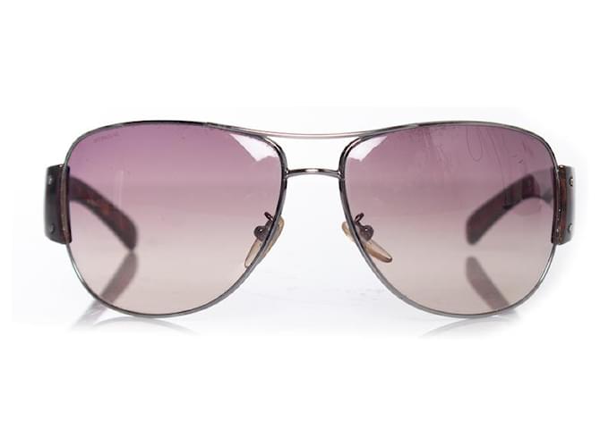 Prada, lunettes de soleil aviateur Marron  ref.1002291