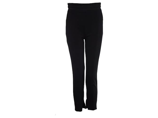 Elisabetta Franchi, Calça preta cintura alta. Preto Viscose  ref.1002294