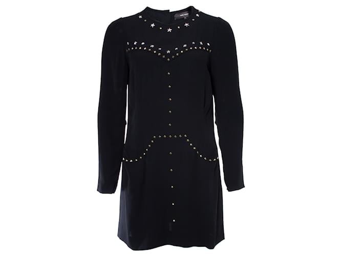 Isabel Marant, Black krista dress with studs.  ref.1002308
