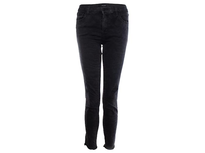 J Brand, Black jeans with zebra print Cotton  ref.1002311