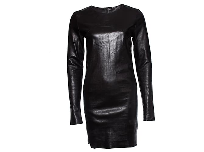 Barbara Bui, Black leather dress.  ref.1002313