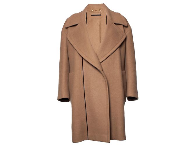 gucci, Brown oversized cashmere coat.