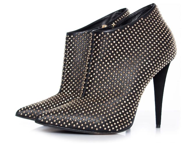 Giuseppe Zanotti, Black studded ankle boots.