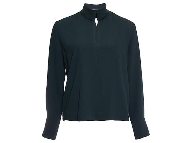 BY MALENE BIRGER, blouse with open back Green Polyester  ref.1002345