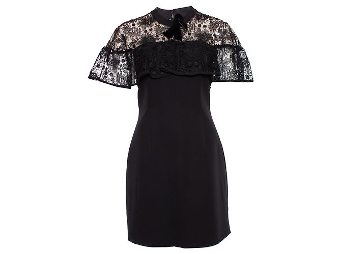 Autre Marque Silvian Heach, Kleid mit Spitze Schwarz