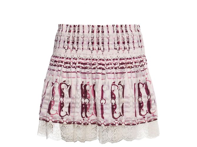 Gucci, Rüschenrock mit Walmuster. Mehrfarben