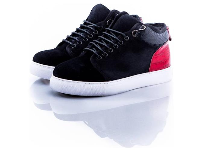 Autre Marque Mason Garments, Coach grant high, Black sneakers in pony skin Leather  ref.1002399