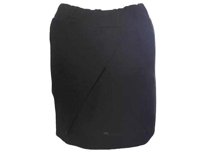 Autre Marque Rika, Black skirt. Silk  ref.1002407