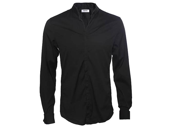 Autre Marque Rykiel Homem, camisa preta em tecido stretch (slimfit). Preto  ref.1002418