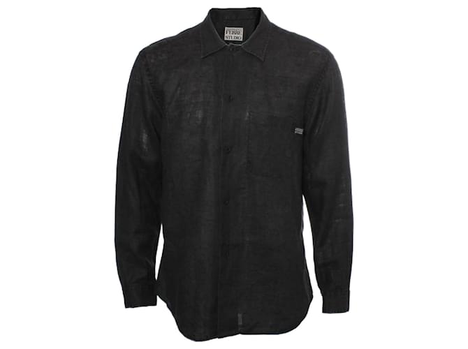 Gianfranco Ferré Gianfranco Ferre Studio, black long-sleeved shirt.  ref.1002438