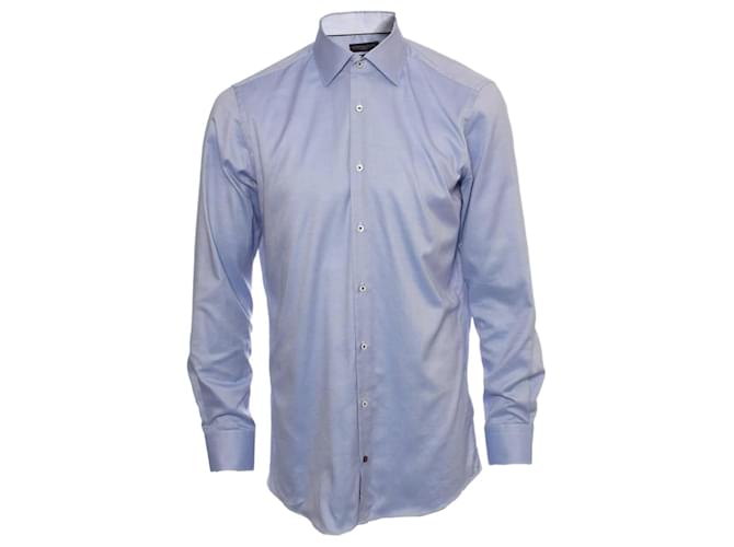 Tommy Hilfiger, camicia blu aderente e su misura Cotone  ref.1002446