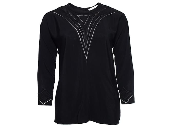 IRO, black top with embroidery  ref.1002501