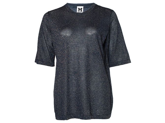 M MISSONI, top in lurex blu