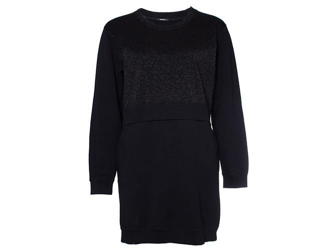 Autre Marque Denham, Sportliches Pulloverkleid mit Lurex Schwarz