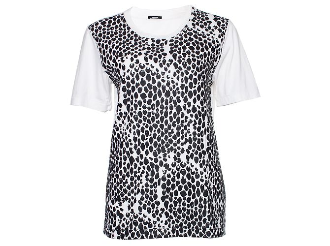 Autre Marque Denham, Camiseta blanca con estampado dálmata Blanco