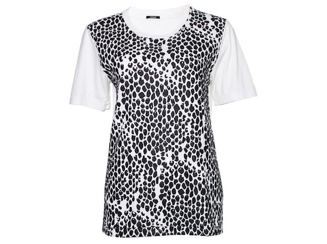 Autre Marque Denham, Weißes T-Shirt mit Dalmatiner-Aufdruck Baumwolle  ref.1002523