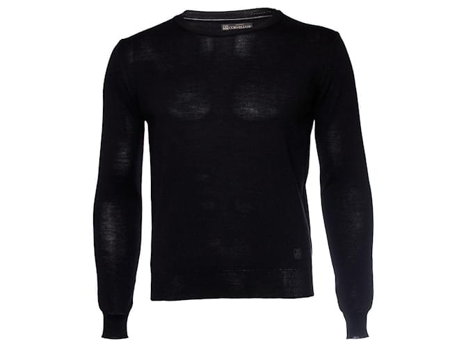 Corneliani, Schwarzer Wollpullover 