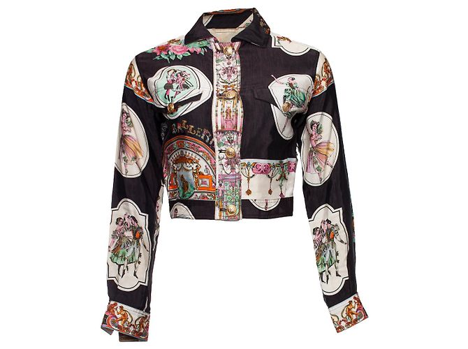 Gianni Versace Couture, chaqueta con estampado de bailarinas Multicolor