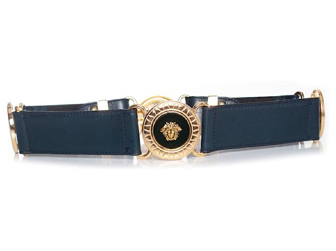 Gianni Versace Couture, Cintura in vita blu Pelle  ref.1002574