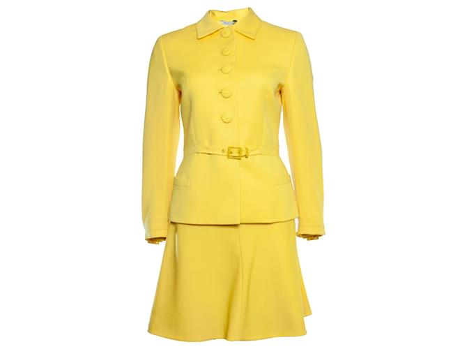 Gianni Versace Couture, Yellow twin suit  ref.1002581