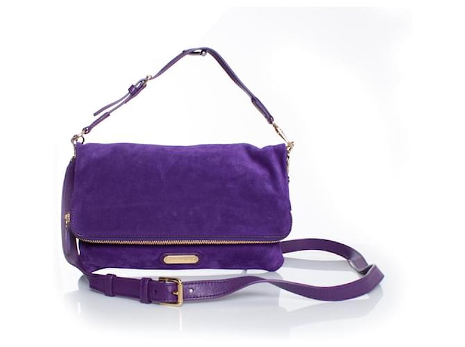 Ralph Lauren, Purple suede crossbody bag  ref.1002606