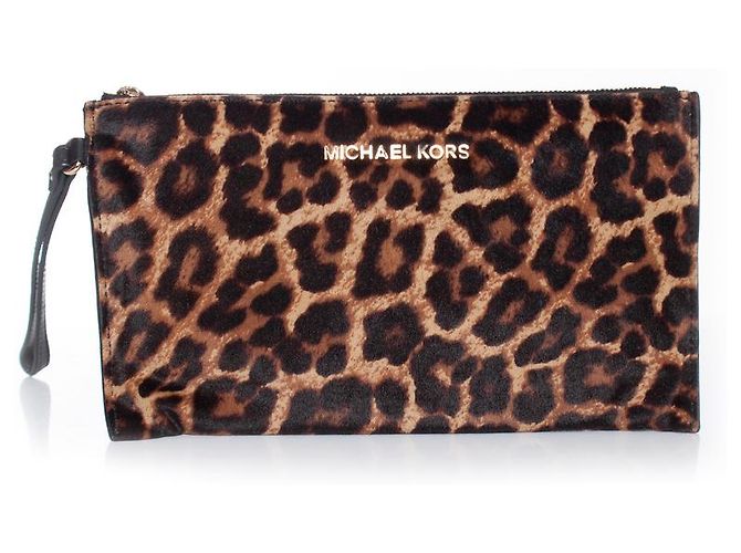 Michael Kors, Zip wallet in ponsykin Brown