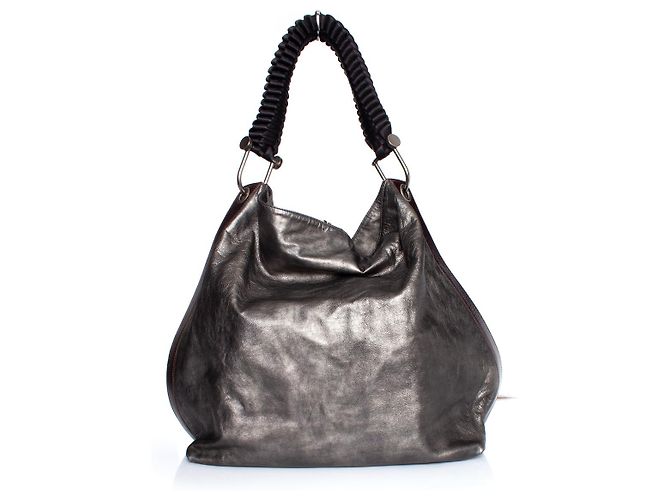 Marni, Metallic Leather Shoulder Bag