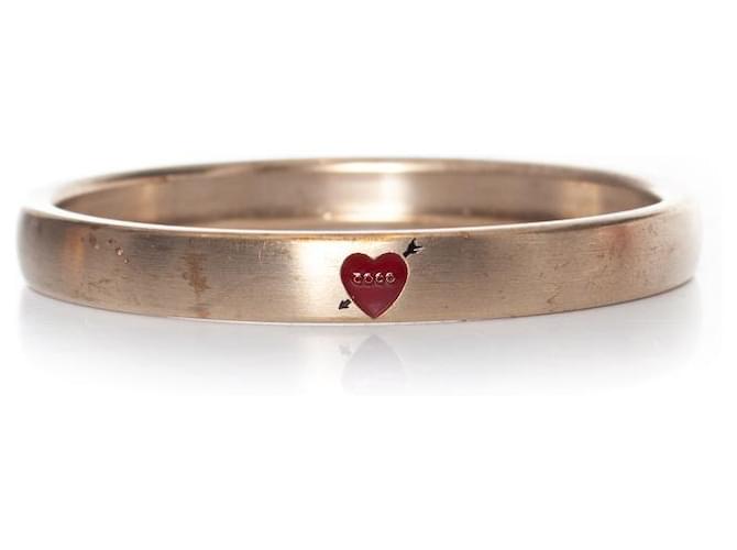 Autres bijoux Chanel, Bracelet métallique avec coeur Doré  ref.1002627